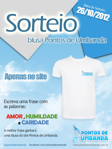 Sorteio Blusa Pontos de Umbanda