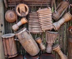 Tambores usados pelos ogans.